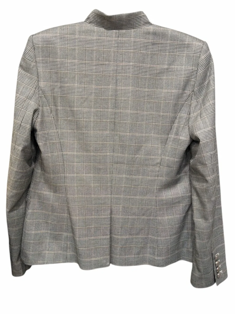 White House Black Market Glen Plaid Blazer Size 6 Tailored Double Button Chic - Picture 4 of 10